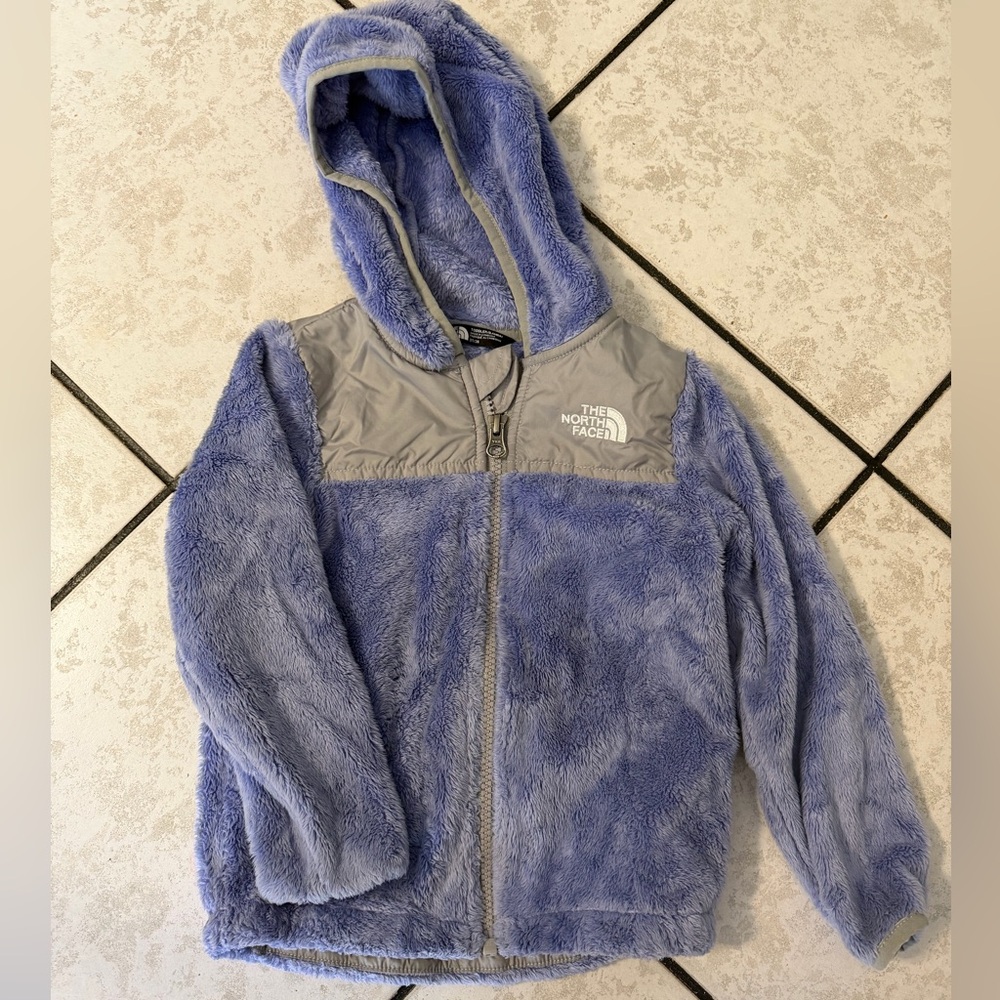 The North Face Lavender and Light Gray Fleece Jacket Size 3T